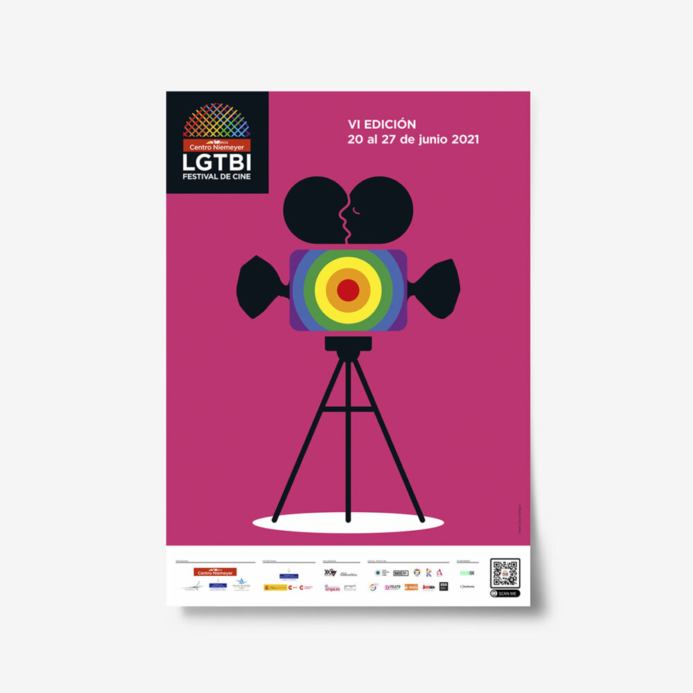 Cartel Festival de Cine LGTBI dentro de la programación del Centro Niemeyer by Goyo Rodríguez.